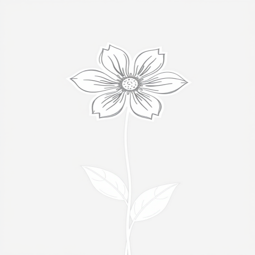 simple flower line art