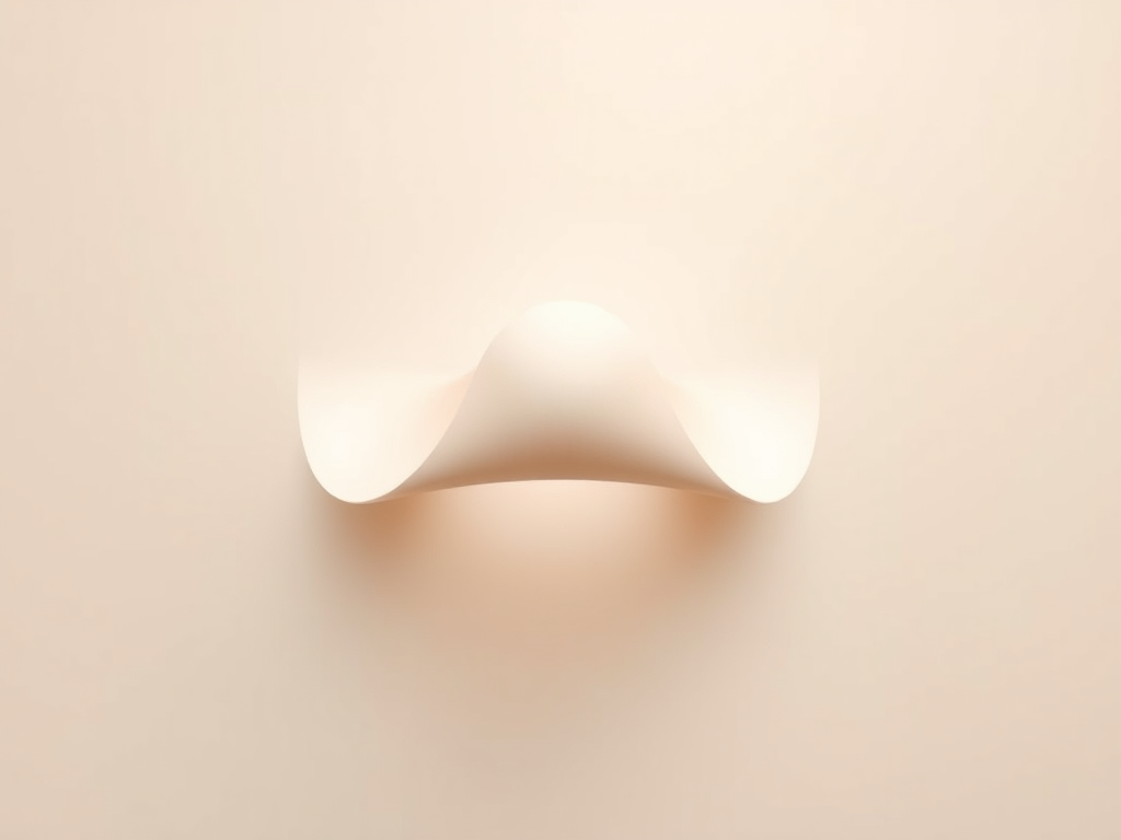 Generate a high-resolution image of an abstract shape with a smooth gradient, taken with a Canon EOS R5, ISO 100, f/2.8, 50mm lens, in a top-down view with a soft-focus background.