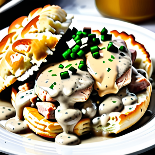 chicken and biscuits and gravy