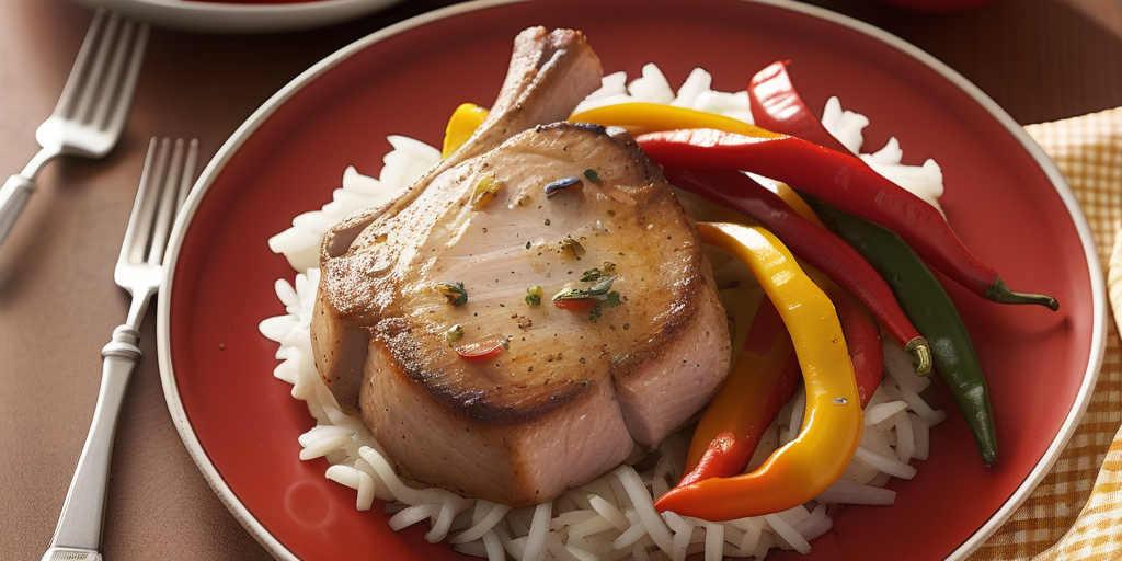 pork chops with peppers and onions
