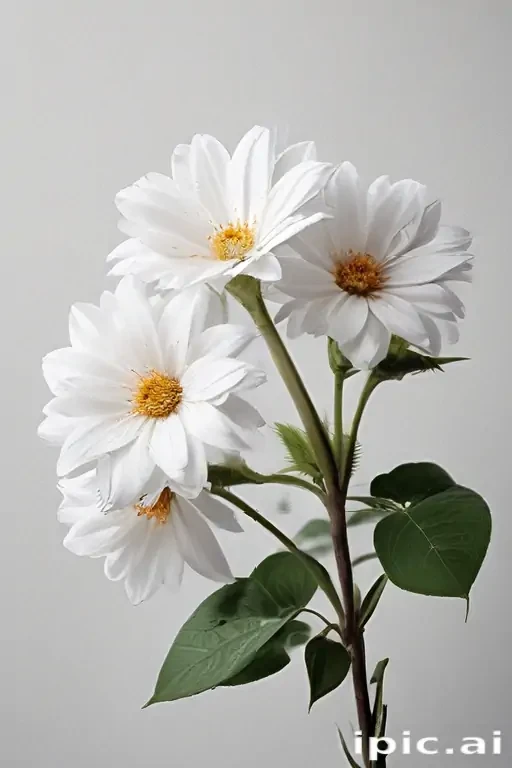 flower white bg