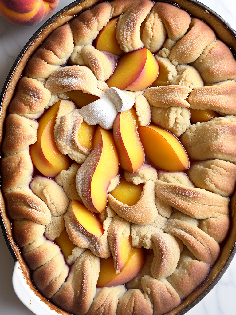 peach cobbler with brown sugar