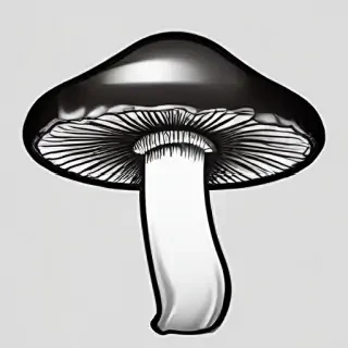 mushroom clip art black and white