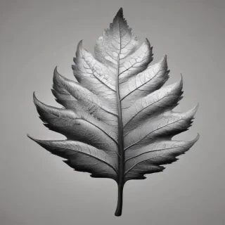 clipart of leaf black and white