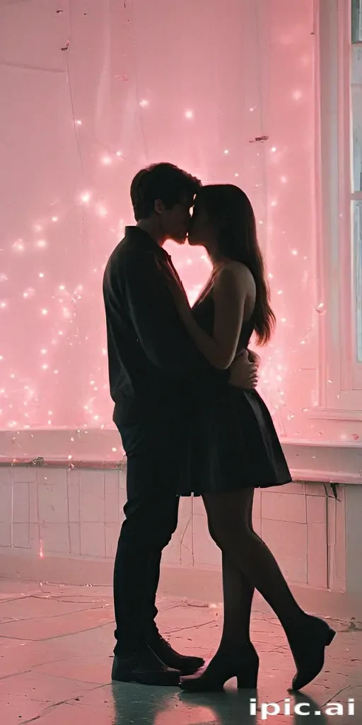 couple kissing aesthetic