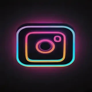 neon instagram logo