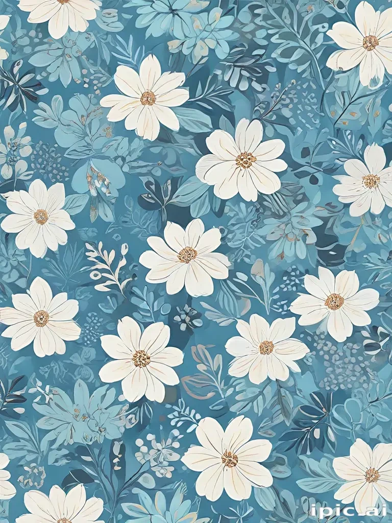 flower background blue