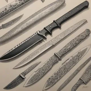 drawings of knives
