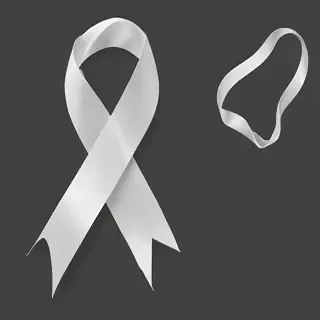white ribbon png