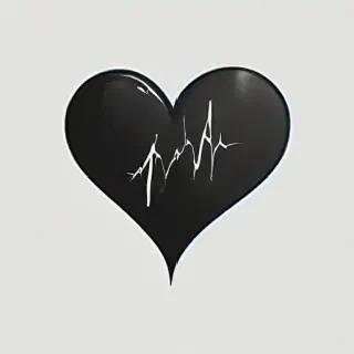 black heart transparent