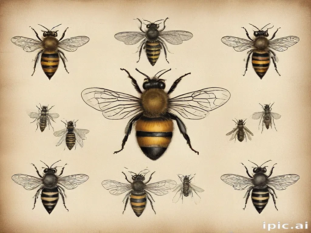 free vintage bee printables