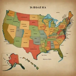 usa map with states