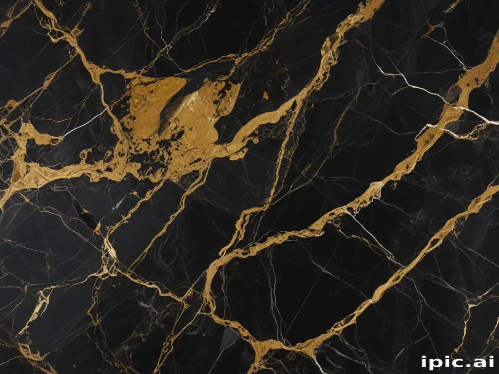 black and gold marble