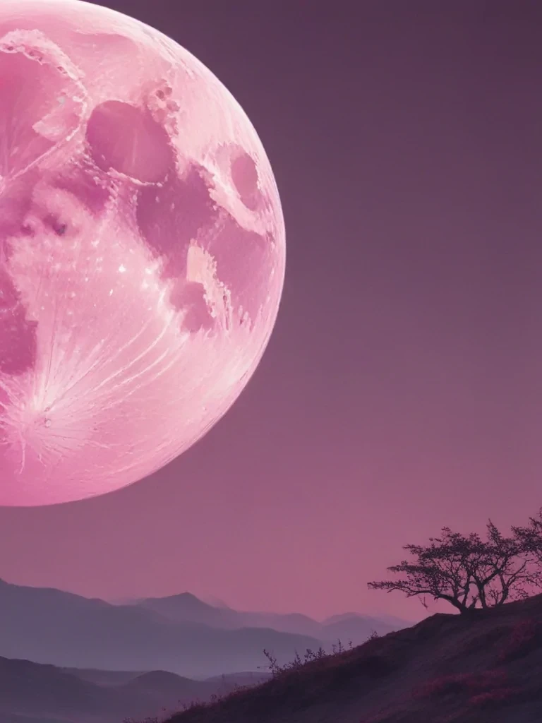 pink moon wallpaper