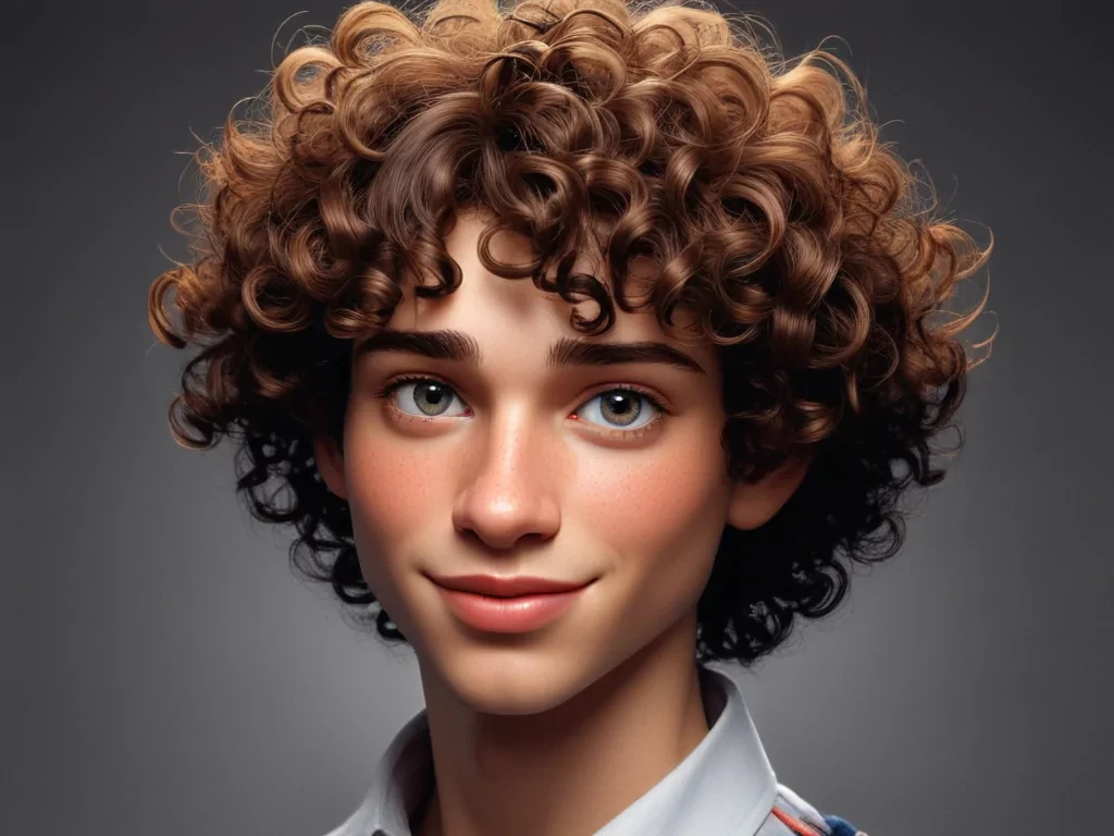 popular male cartoon characters with curly hair