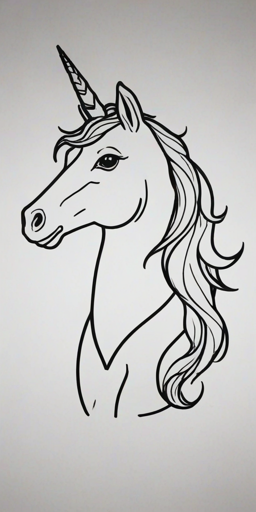 unicorn outline
