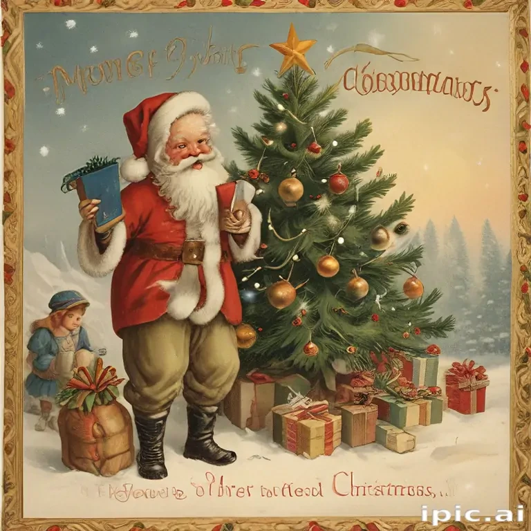 vintage merry christmas image
