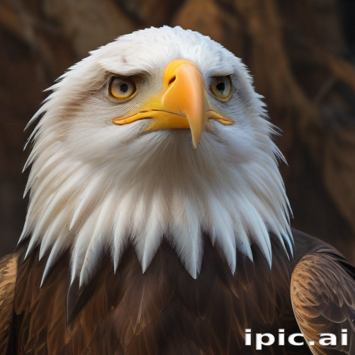 Majestic Bald Eagle with Intense Gaze and Impressive Feather Details.