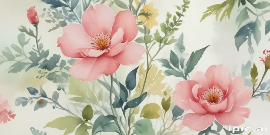 floral watercolor background