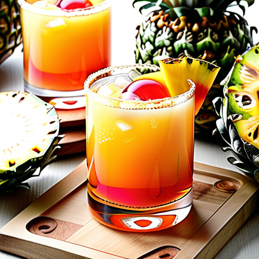 tequila sunrise with pineapple juice