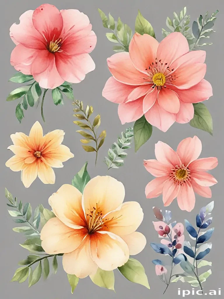 watercolor flowers png