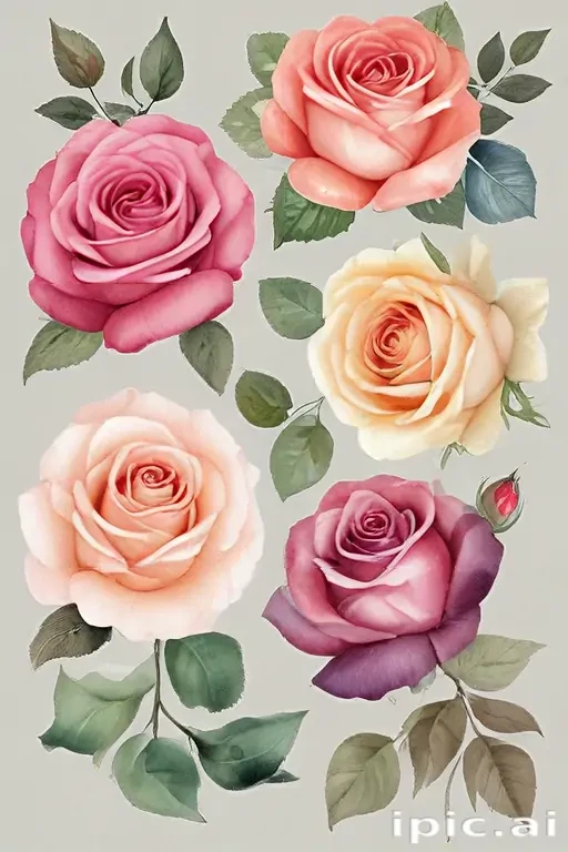 watercolor roses png