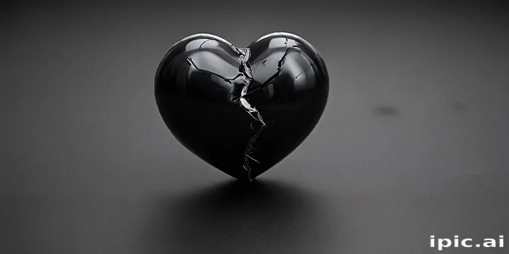 black broken heart