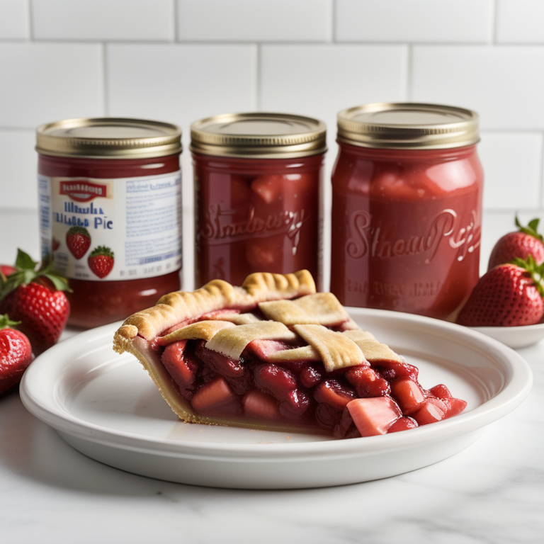 strawberry rhubarb pie filling canned
