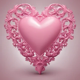 pink heart clipart