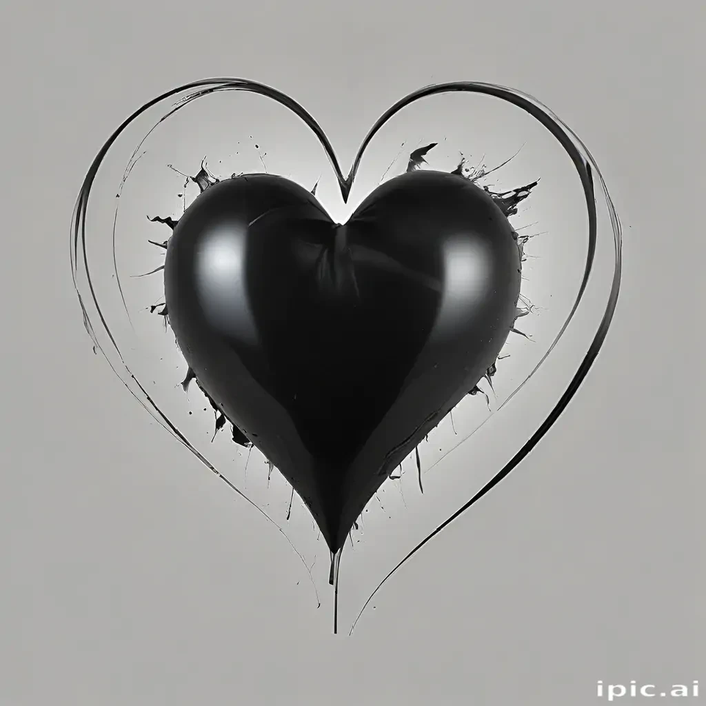 black heart transparent