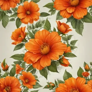 orange flower clipart