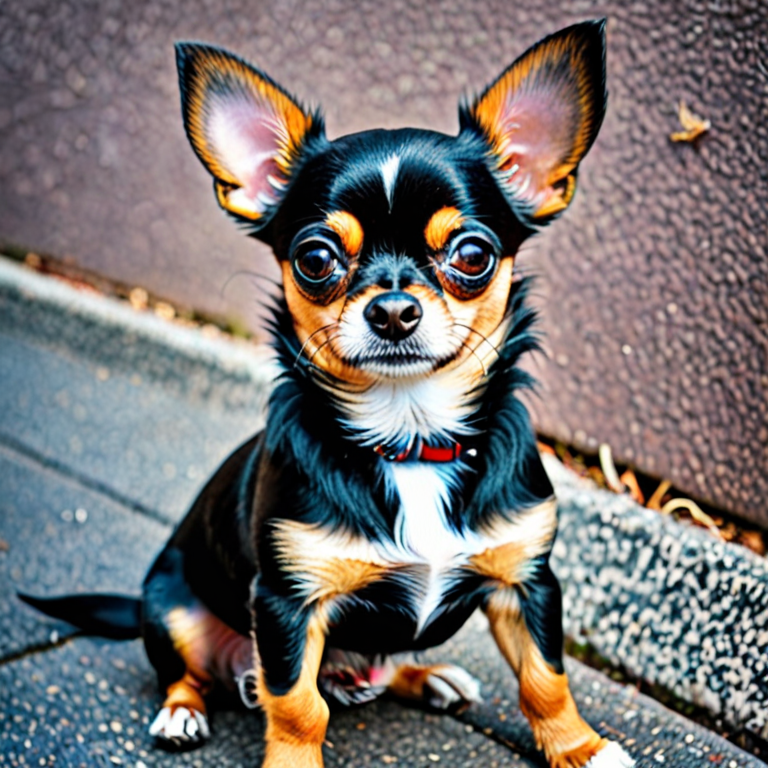 Free Ai Image Generator cute black and tan short hair chihuahua