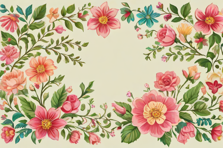 floral borders clipart