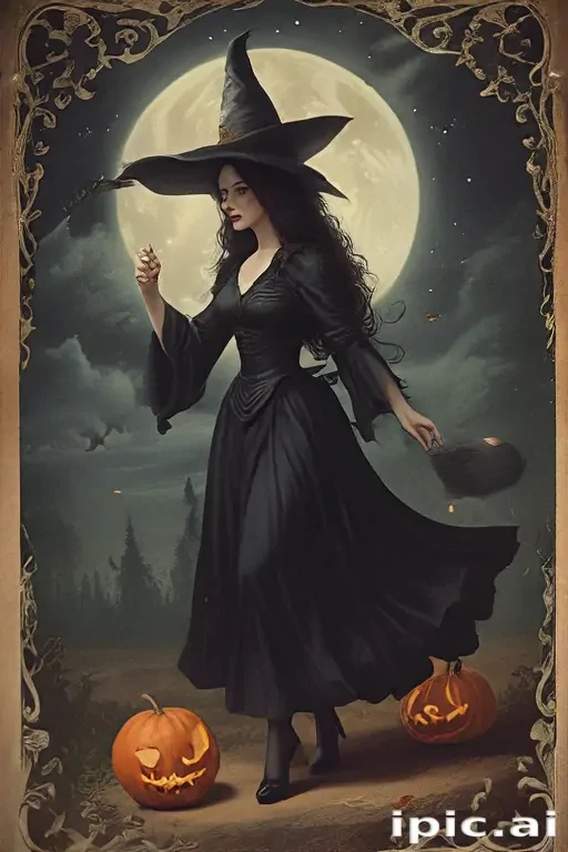 vintage witch art