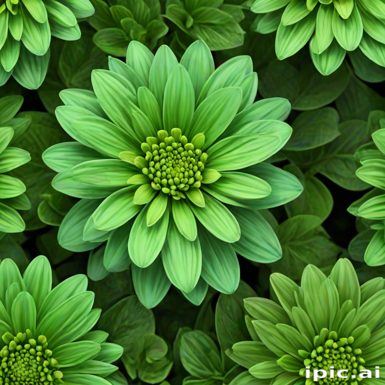 green flower png