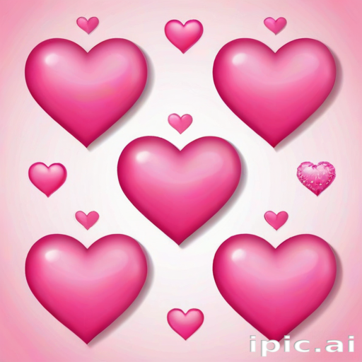 pink heart clipart