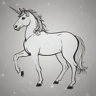 unicorn outline
