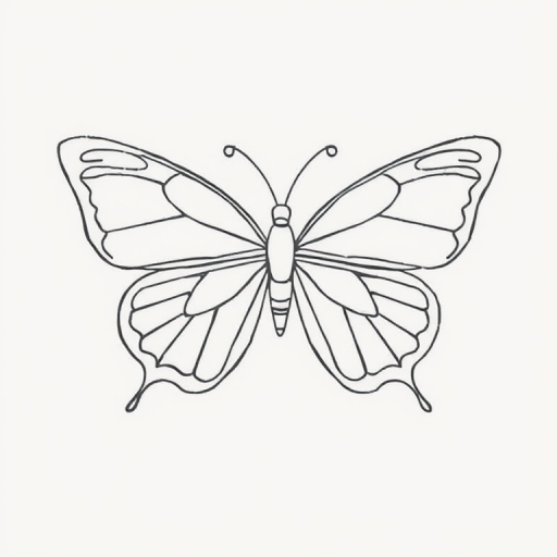 butterfly drawing outline