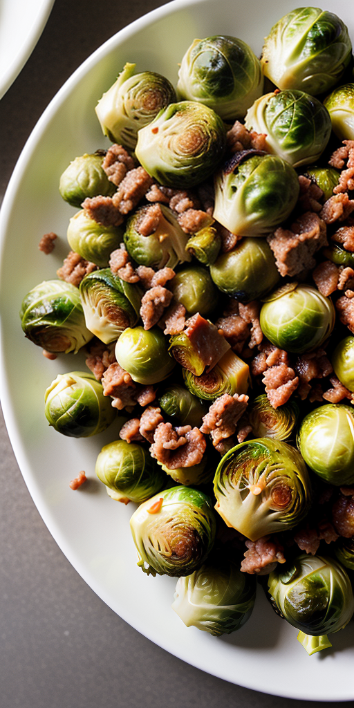 ground beef and brussel sprouts