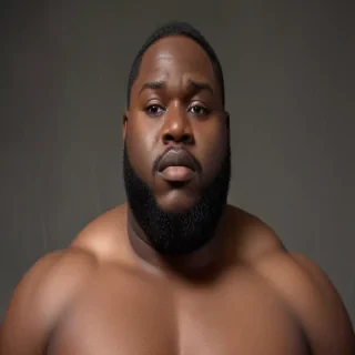 black fat man