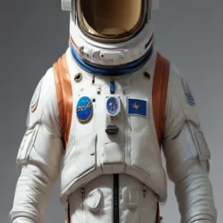 cartoon transparent astronaut suit