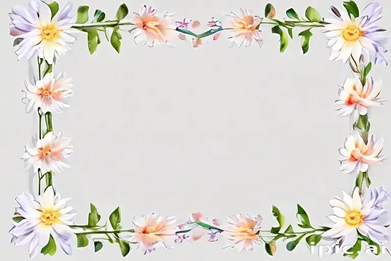 flower border transparent