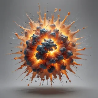 transparent explosion