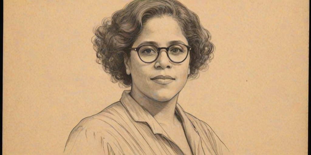 Charming Anna Deavere Smith, pencil sketch, portrait of Fetching woman 1923s in glasses, hair style beatnik, outline, clear lines, fine lines, 8k