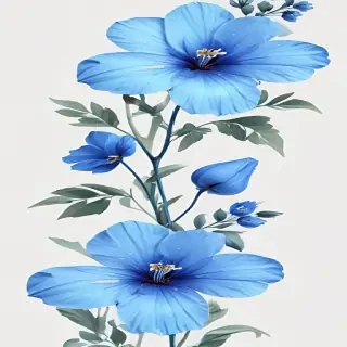 blue flowers transparent