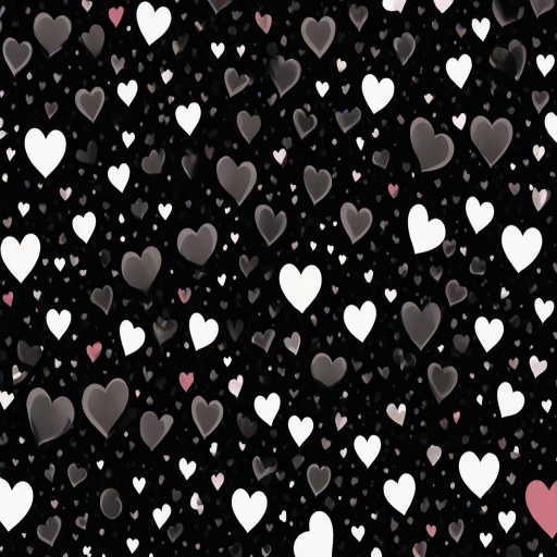 hearts background black