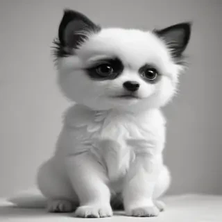 cute black and white