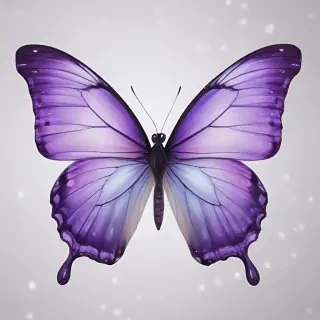 transparent purple butterfly