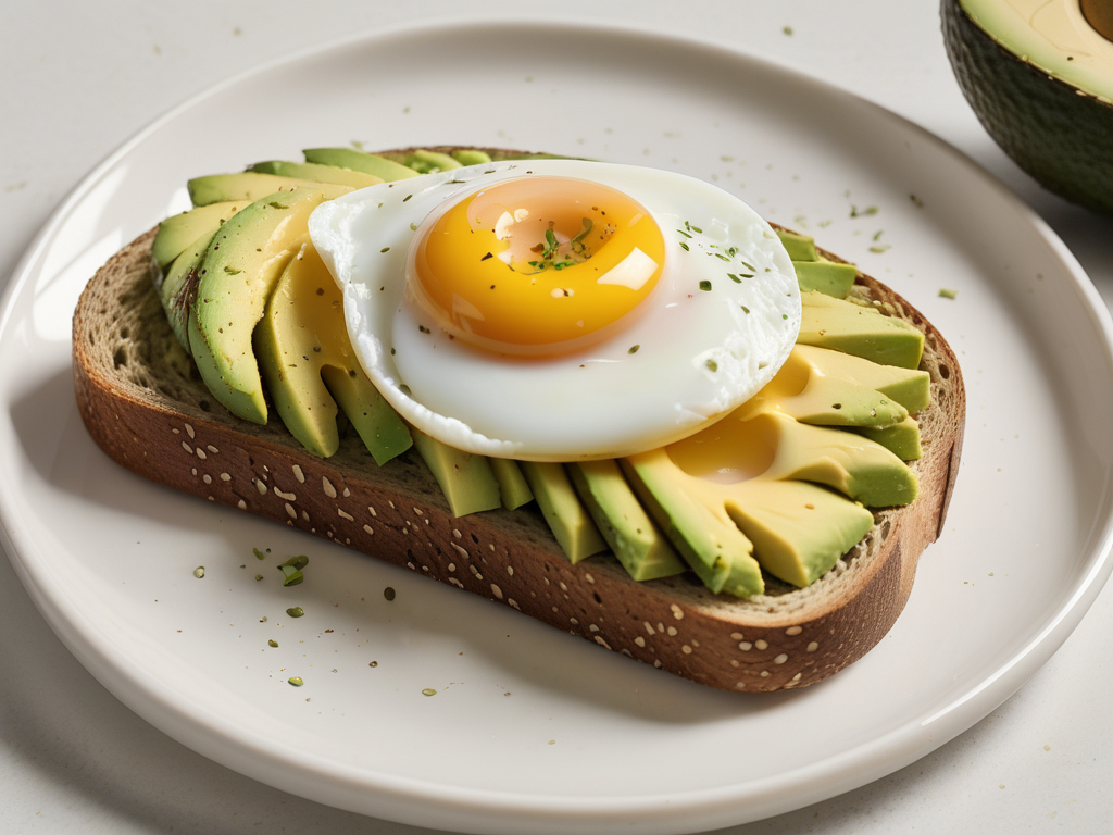 calories in avocado toast with egg