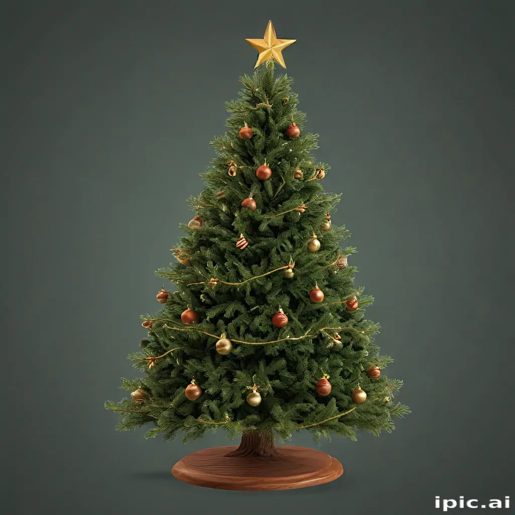 A Beautifully Decorated Christmas Tree with Ornaments and a Star Topper